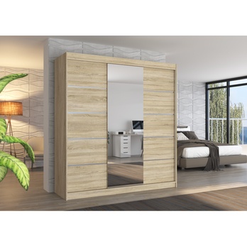 Šatníková skriňa BARGO dub sonoma 1