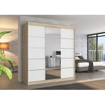 Šatníková skriňa BARGO dub sonoma/biela 1