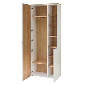 Predsieňová skriňa BARI 01 biela/dub artisan 2