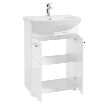 Skrinka s umývadlom BARILA D60 biela/vysoký lesk 1