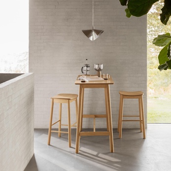 Barová stolička BARLOW matný dub/matný dub morený 1