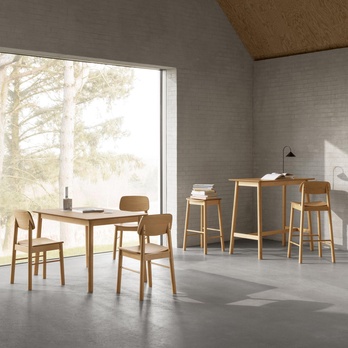 Barová stolička BARLOW matný dub/matný dub morený 5