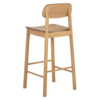 Barová stolička BARLOW matný dub/matný dub morený, výška 105 cm 4