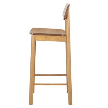 Barová stolička BARLOW matný dub/matný dub morený, výška 105 cm 5