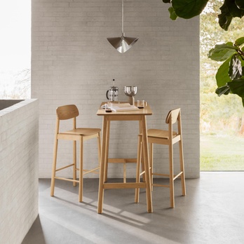 Barová stolička BARLOW matný dub/matný dub morený, výška 105 cm 1