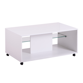 Konferenčný stolík BARNABY biela/biela vysoký lesk 3