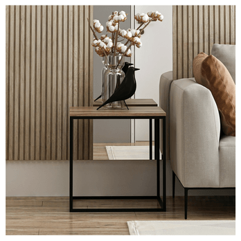 Prístavný stolík BASAK orech/čierna 1