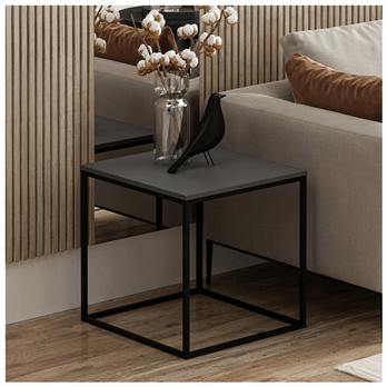 Prístavný stolík BASAK antracitová/čierna 1