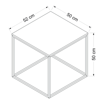 Prístavný stolík BASAK antracitová/čierna 3