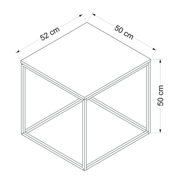 Prístavný stolík BASAK biela 2