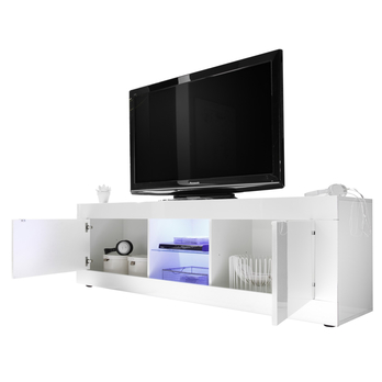 TV komoda  BASIC 6 biela lesklá 2