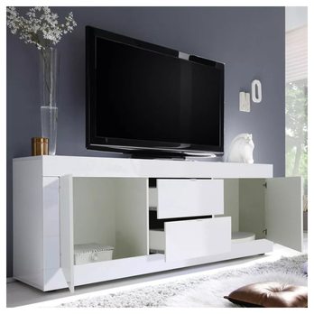 TV komoda  BASIC 9 biela lesklá 2