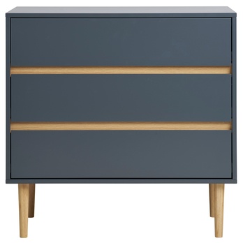 Komoda BASLIY tmavosivá/borovica 3