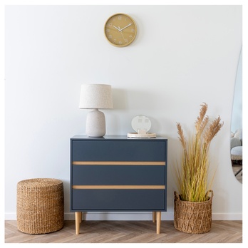 Komoda BASLIY tmavosivá/borovica 1