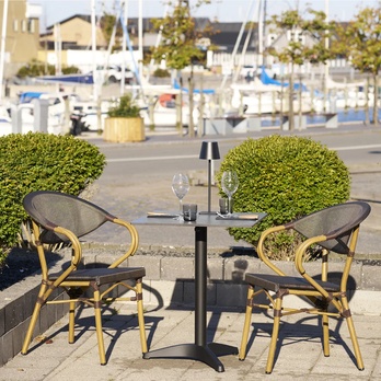Bistro stôl BASTRU II sivá/čierna 1