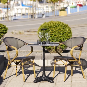 Bistro stôl BASTRU IV sivá/čierna 1
