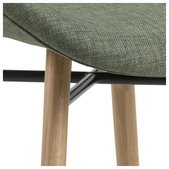 Jedálenská stolička BATILDA-A1 zelená/dub 7