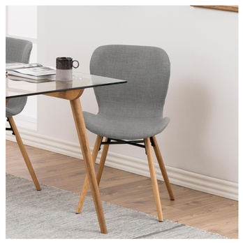 Jedálenská stolička BATILDA-A1 svetlosivá/dub 1