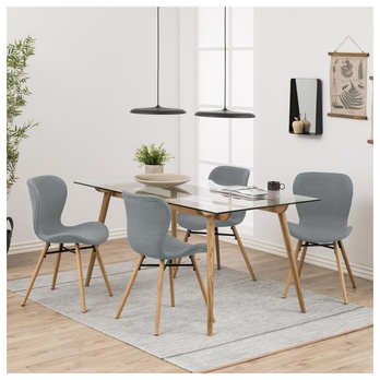 Jedálenská stolička BATILDA-A1 svetlosivá/dub 2