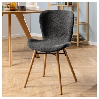 Jedálenská stolička BATILDA-A1 antracitová/dub 1