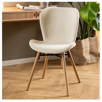 Jedálenská stolička BATILDA-A1 krémová/dub 1