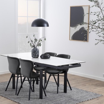 Jedálenská stolička BATILDA-A1 tmavosivá/matná čierna 1