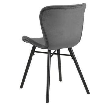 Jedálenská stolička BATILDA-A1 tmavosivá/matná čierna 4