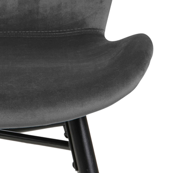 Jedálenská stolička BATILDA-A1 tmavosivá/matná čierna 7