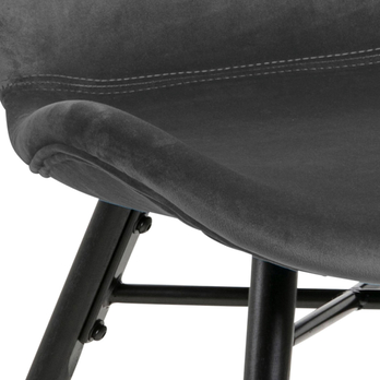 Jedálenská stolička BATILDA-A1 tmavosivá/matná čierna 9