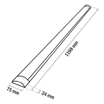 Podlinkové LED svietidlo  BATTEN čierna, šírka 120 cm 3