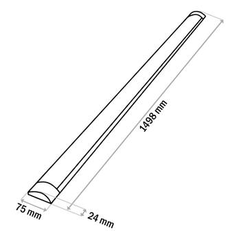 Podlinkové LED svietidlo BATTEN čierna, šírka 150 cm 3