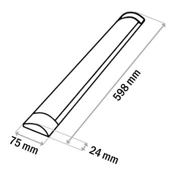 Podlinkové LED svietidlo BATTEN biela, šírka 60 cm 3