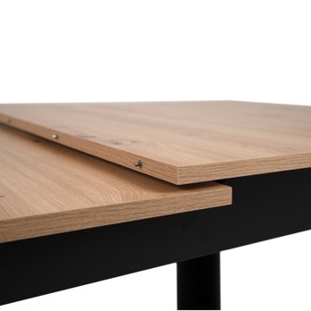 Jedálenský stôl BAUCIS 90A dub artisan/čierna, šírka 125 cm 7