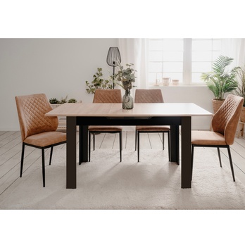 Jedálenský stôl BAUCIS 90A dub artisan/čierna, šírka 125 cm 12