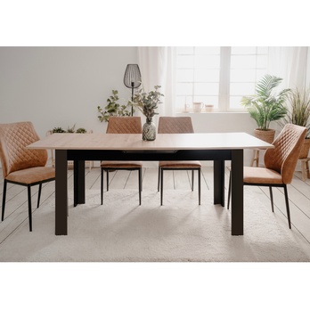 Jedálenský stôl BAUCIS 90A dub artisan/čierna, šírka 160 cm 12