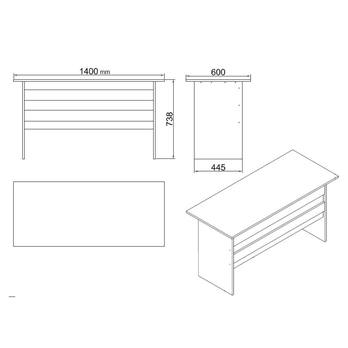 Kancelárska zostava BAVO 6 biela 5
