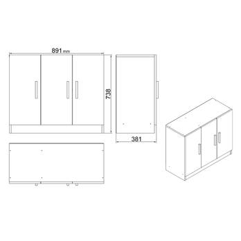 Kancelárska zostava BAVO 6 biela 8