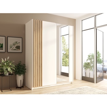 Šatníková skriňa BAYADERO biela, šírka 151 cm 1