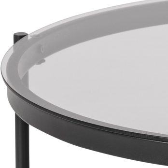 Konferenčný stolík BAYONNE 2 sivá/matná čierna 5