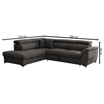 Sedacia súprava BEATA ľavá, sivá 2