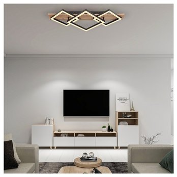 Stropné LED svietidlo BEATRIX 8 čierna/svetlé drevo 1