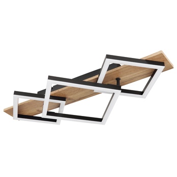 Stropné LED svietidlo BEATRIX 8 čierna/svetlé drevo 2