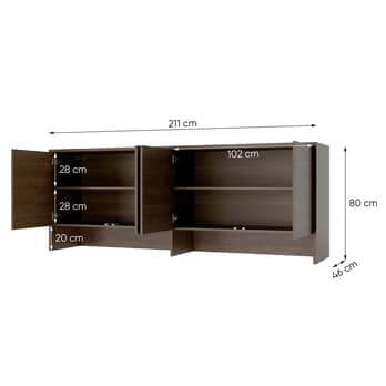 Policový nadstavec k posteli BED CONCEPT 120H dub dunin 8