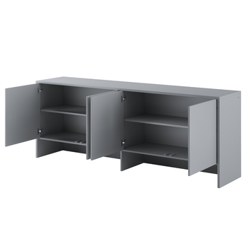 Policový nadstavec k posteli BED CONCEPT 120H sivá, 120x200 cm 1