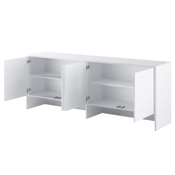 Policový nadstavec k posteli BED CONCEPT 120H biela/vysoký lesk, 120x200 cm 1