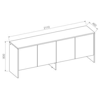Policový nadstavec k posteli BED CONCEPT 120H biela, 120x200 cm 2