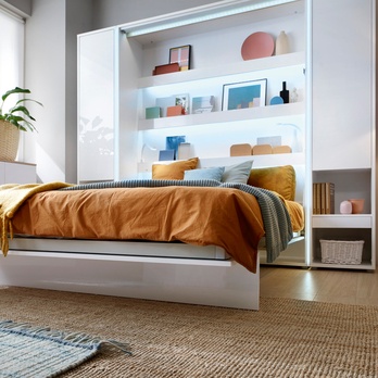 Sklápacia posteľ BED CONCEPT 1 biela/vysoký lesk, 180x200 cm 1