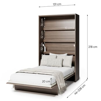 Jednolôžková sklápacia posteľ BED CONCEPT 1 dub dunin, 120x200 cm 13