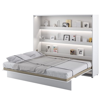 Sklápacia posteľ BED CONCEPT 2 biela/vysoký lesk, 160x200 cm 1