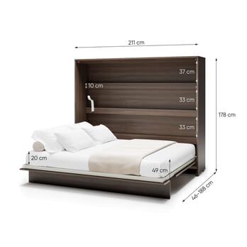 Sklápacia posteľ BED CONCEPT 2 dub dunin, 160x200 cm 8